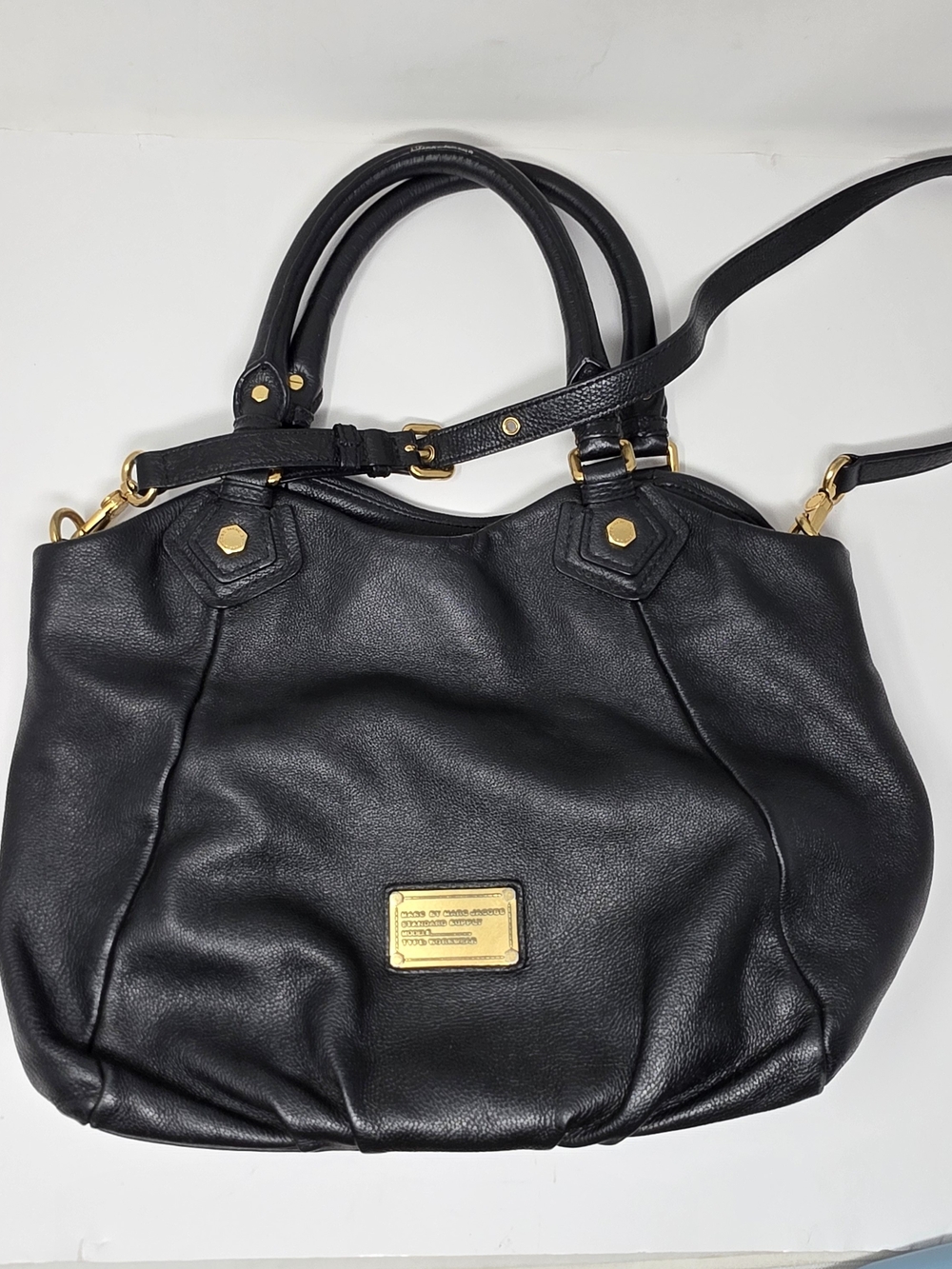 Marc by Marc Jacobs Classic Q Francesca black leather hobo bag large 12"